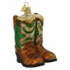 Cheapest ✨ Traditions Green & Brown Cowboy 🥾 Boots Ornament 😉 -Nutcracker Ornaments Shop 32072G