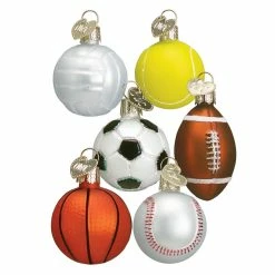 Best Sale 😉 Traditions Miniature Sport Ball Ornaments Set/6 🎉