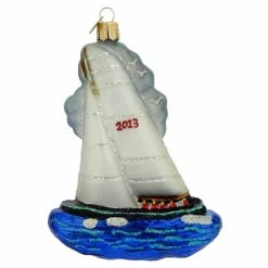 New 👏 Traditions 2013 Racing Sailboat Ornament 💯