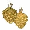 Discount 🛒 Traditions Small Gold Pine Cone Ornaments Set/2 🧨 -Nutcracker Ornaments Shop 48018