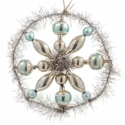 Budget 🤩 Traditions Red Hand-Painted Mercury Glass Ornament With Tinsel ✔️