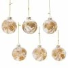 Deals 🧨 Traditions Clear Glass Ball With Gold Pinecone Ornaments Set/6 ⌛