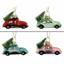 Best Sale 🛒 Traditions Mini Cars With Tree Ornaments Set/4 🛒
