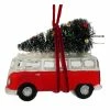 New 🧨 Traditions Red Bus With Tree Ornament ❤️