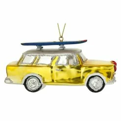 Best Pirce 🔔 Traditions Vintage Yellow Station Wagon With Surfboard Ornament 🛒