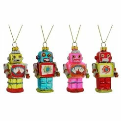 Hot Sale 👍 Traditions Mini Robot Ornaments Set/4 🧨