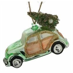 Brand new 👏 Traditions Green Car With Sisal Tree Ornament ✔️