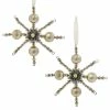 Budget 🤩 Traditions Vintage Champagne Ball Snowflake Ornaments Set/2 😍