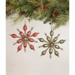 Brand new 🧨 Traditions Vintage Red Starburst Ornament ⌛ -Nutcracker Ornaments Shop LC0677 all
