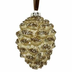 Top 10 🌟 Traditions Elegant Champagne Pine Cone Ornament 🧨
