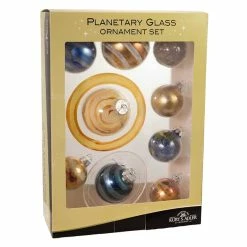 Best Sale 🔥 Traditions Solar System Plantetary Glass Ornaments Set/9 👏 -Nutcracker Ornaments Shop NB1458b