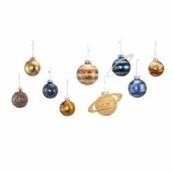 Best Sale 🔥 Traditions Solar System Plantetary Glass Ornaments Set/9 👏 -Nutcracker Ornaments Shop NB1458c