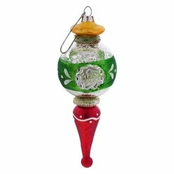 Budget 🥰 Traditions Red, Gold & Green Finial Ornament 😉