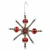 Budget 🧨 Traditions Red Bead Snowflake Ornament ✔️ -Nutcracker Ornaments Shop RHWS192366